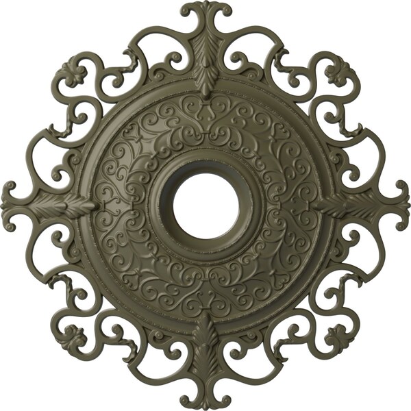 Ekena Millwork Orleans Ceiling Medallion (Canopies up to 8 1/4"), 38 3/8"OD x 6 5/8"ID x 2 7/8"P, Painted Turtle CM38OLPTF - main